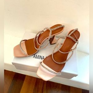 Amina Muaddi Gilda embellished sandals